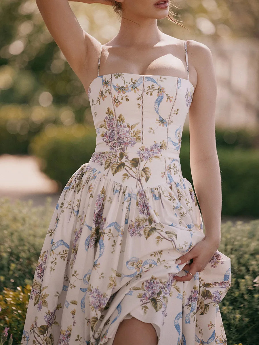 Women's Smocked Bodice Floral Dress