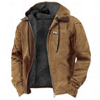 Men's Hooded Jacket – Full Zip Front, Long Sleeves and Two Front Pockets