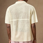 Men's Embroidered Pattern Knit Shirt