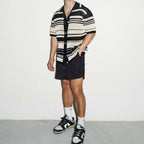 Button Up V Neck Shirt Men