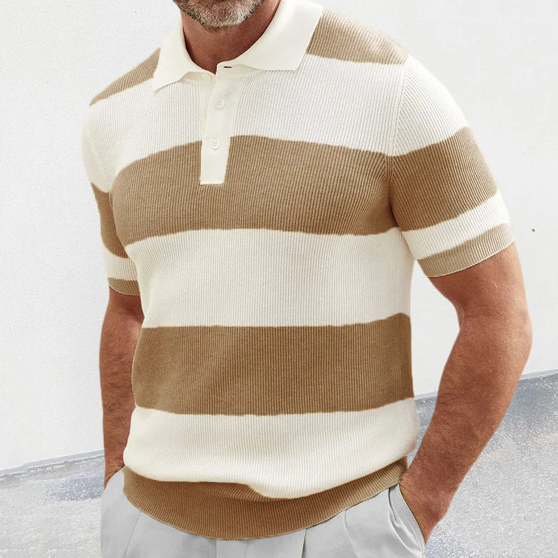 Men’s Classic Stripe Polo Short Sleeve