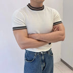 Men's Crew Neck T Shirt With Trim