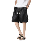 Men's Drawstring Dragon Print Bermuda Shorts