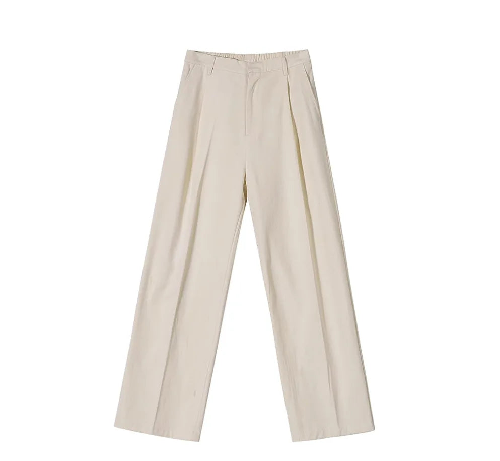 Men's Wide Leg Pleated Pants