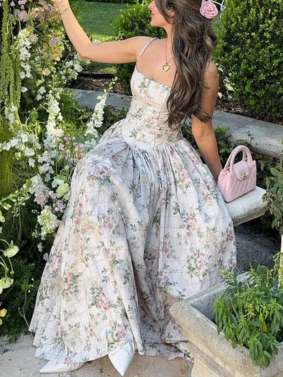 Women's Smocked Bodice Floral Dress