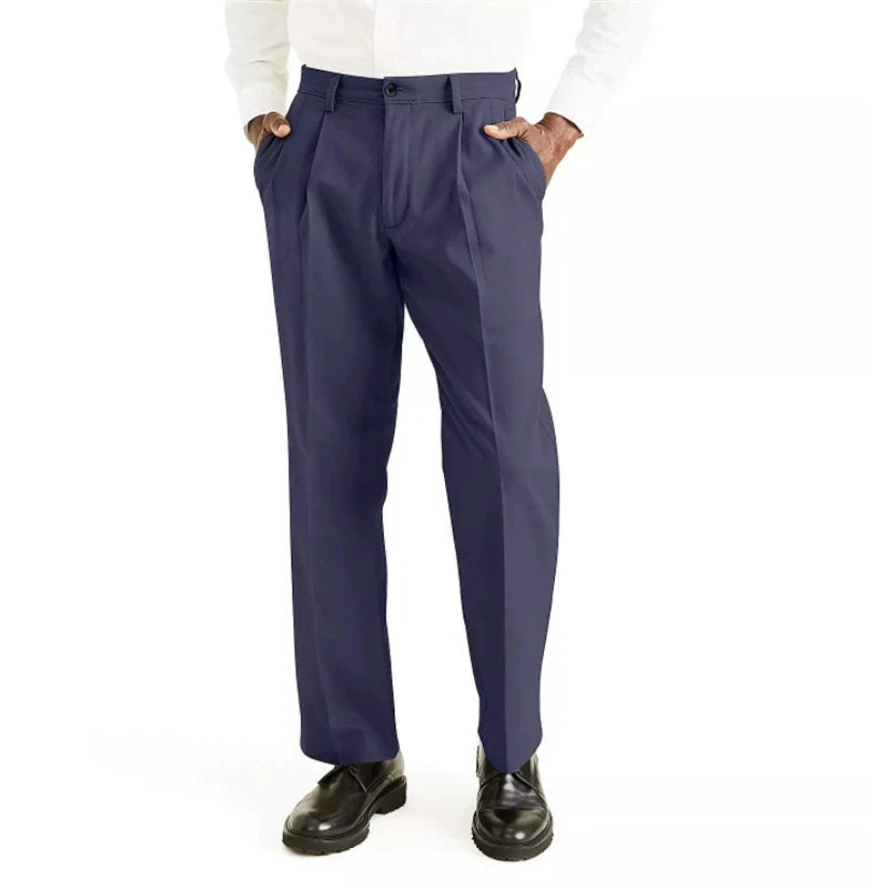 Flat Front Tailored Work Trousers