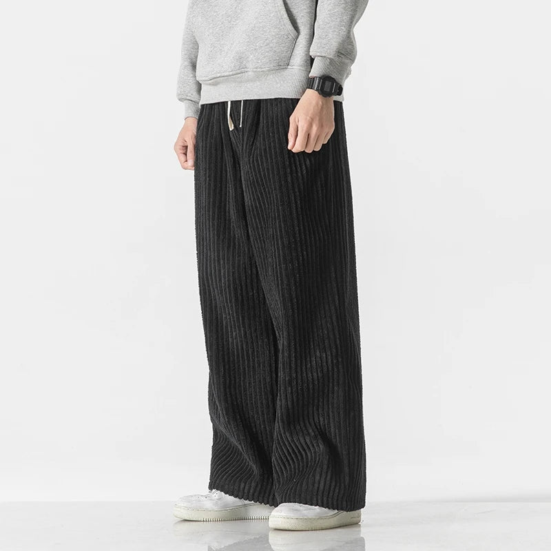 Men's Vertical Stripe Wide Pants