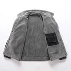 Men's Sherpa Lined Denim Jacket – Long Sleeve Button Front Trucker Coat