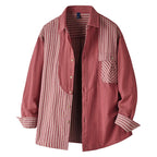 Men's Striped Chest Pocket Shirt Top