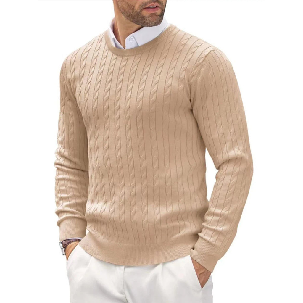 Men's Crew Neck Long Sleeve Knit Jumper