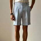 Men's Stripe Pattern Tailored Shorts
