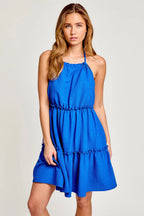 Sleeveless Halter Swing Mini Dress