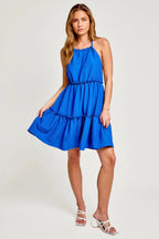 Sleeveless Halter Swing Mini Dress