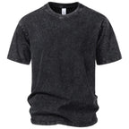 Men's Classic Crew Neck Washed Cotton Look T Shirt