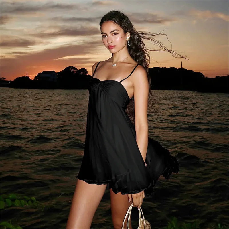 Babydoll Flare Short Dress Women