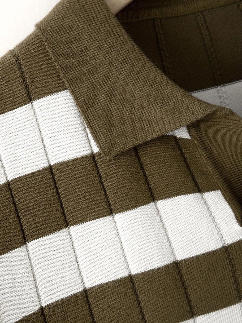 Horizontal Stripe Polo Top Men
