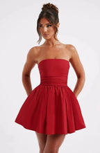 Back Bow Mini Dress Women