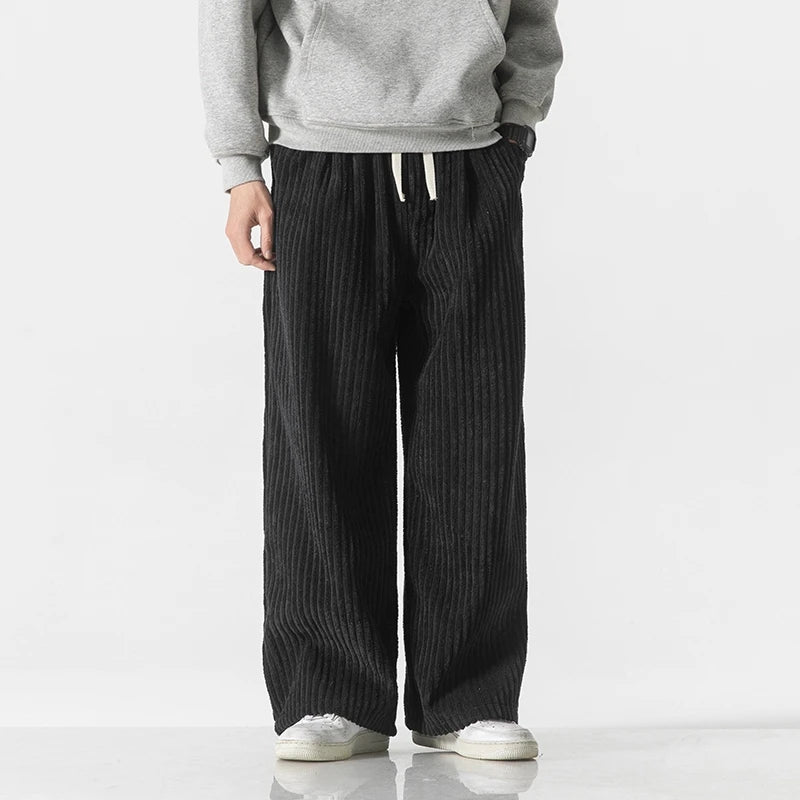 Men's Vertical Stripe Wide Pants