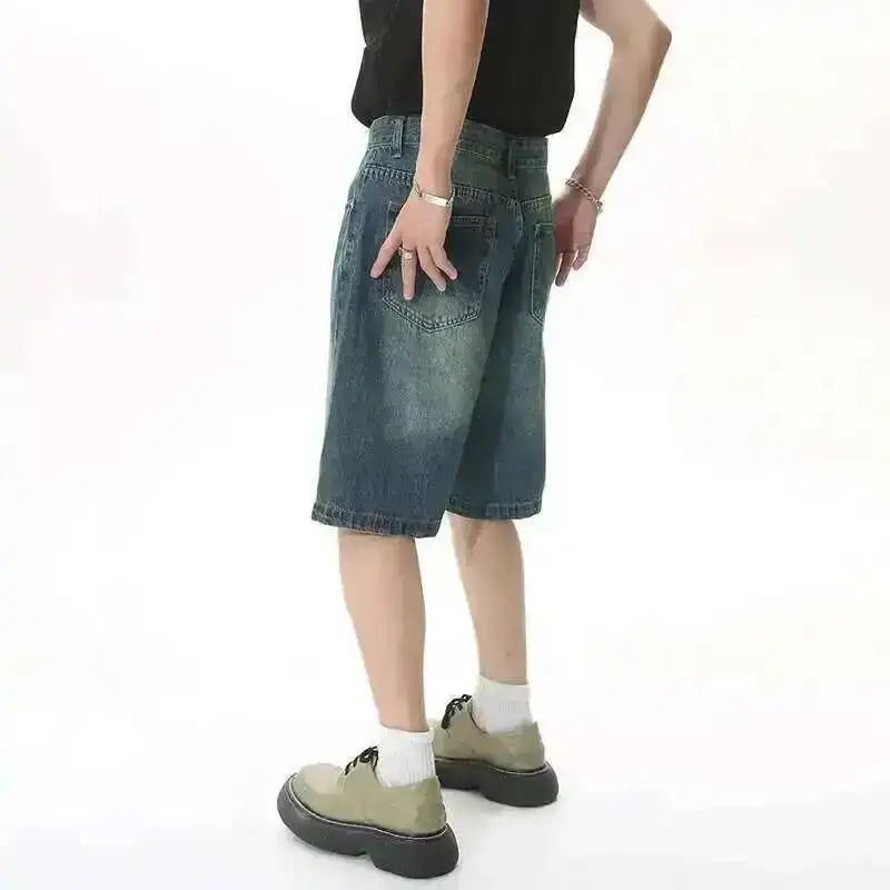 Men's Relaxed Fit Denim Shorts With Classic Five Pocket Style