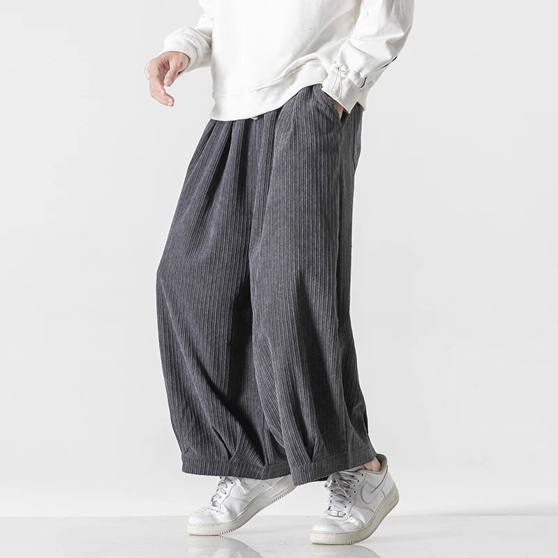 Men's Corduroy Wide Leg Balloon Pants
