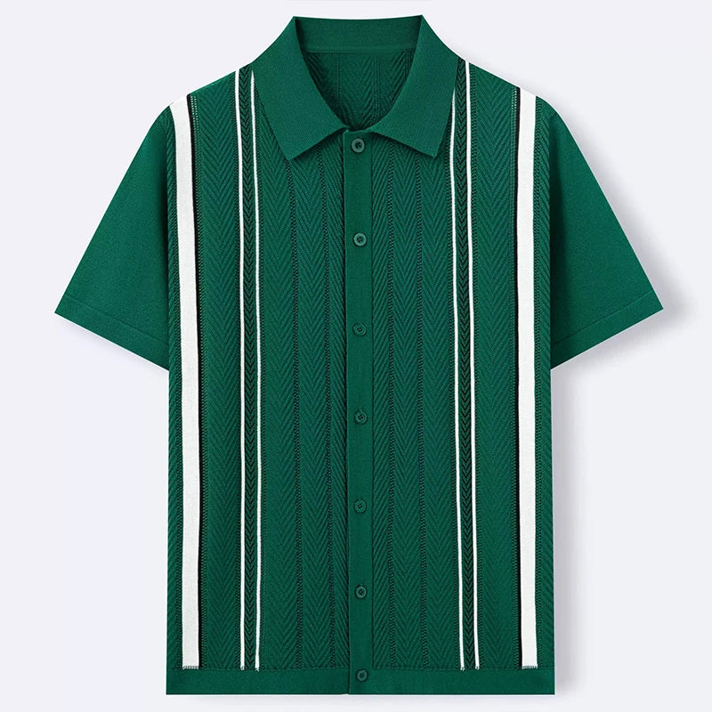 Classic Knit Button Polo Men