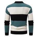 Men's Multi Stripe Turtleneck Knit Jumper