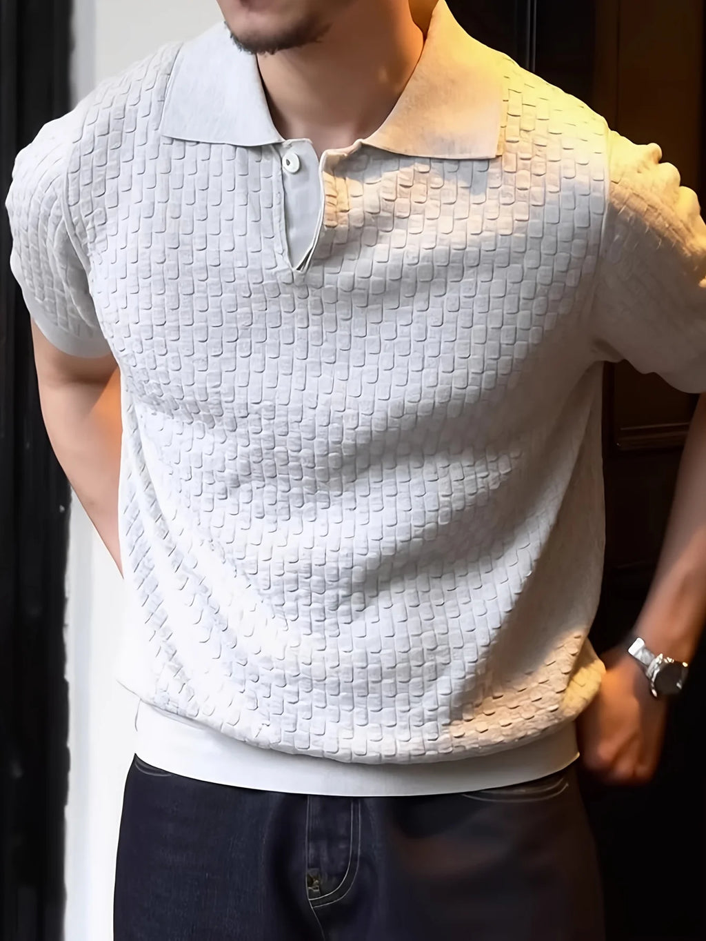 Ridge Textured Polo Shirt Men