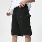 Men's Relaxed Fit Carpenter Pocket Denim Shorts