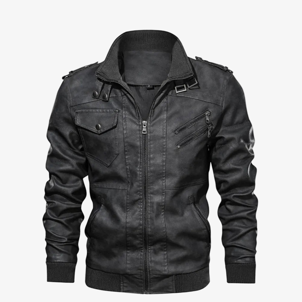 Men's Zip Up Hooded Jacket – Long Sleeve Design with Chest and Side Pockets