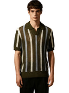 Men's Retro Stripe Polo Shirt
