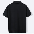 Men's Two Panel Stripe Knit Polo