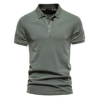 Men's Everyday Short Sleeve Polo Shirt with Straight Hem Design