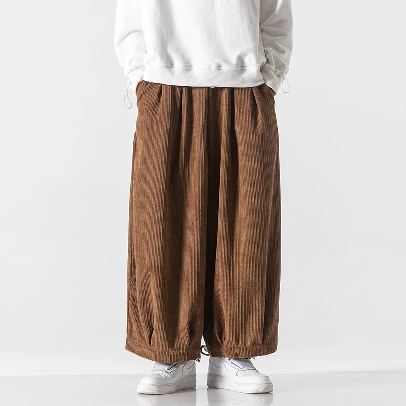 Men's Corduroy Wide Leg Balloon Pants