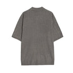 Men's Textured Three Button Polo Shirt