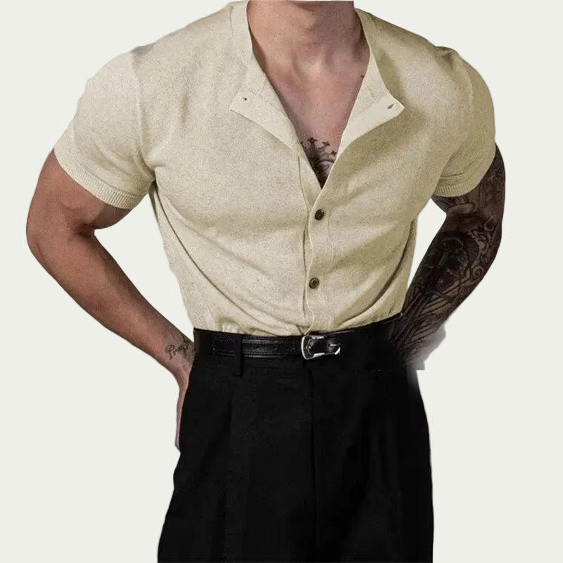 Men’s Resort Collar Button Knit Shirt Main image