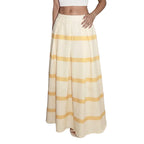 Women's Stripe Pattern High Rise Maxi Skirt