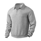 Men's Quarter Zip Polo Collar Knit Jumper