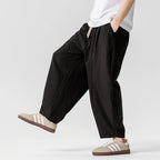 Men's Corduroy Relaxed Harem Pants With Pockets