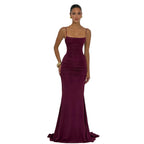 Women's Lace Up Back Bodycon Maxi Dress