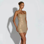 Women's Corset Style Bodycon Mini Dress