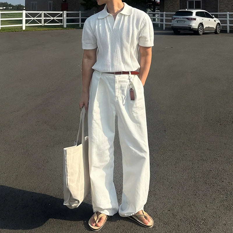 Men’s Relaxed Fit Knit Polo Top