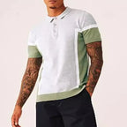 Color Block Collar Polo Shirt