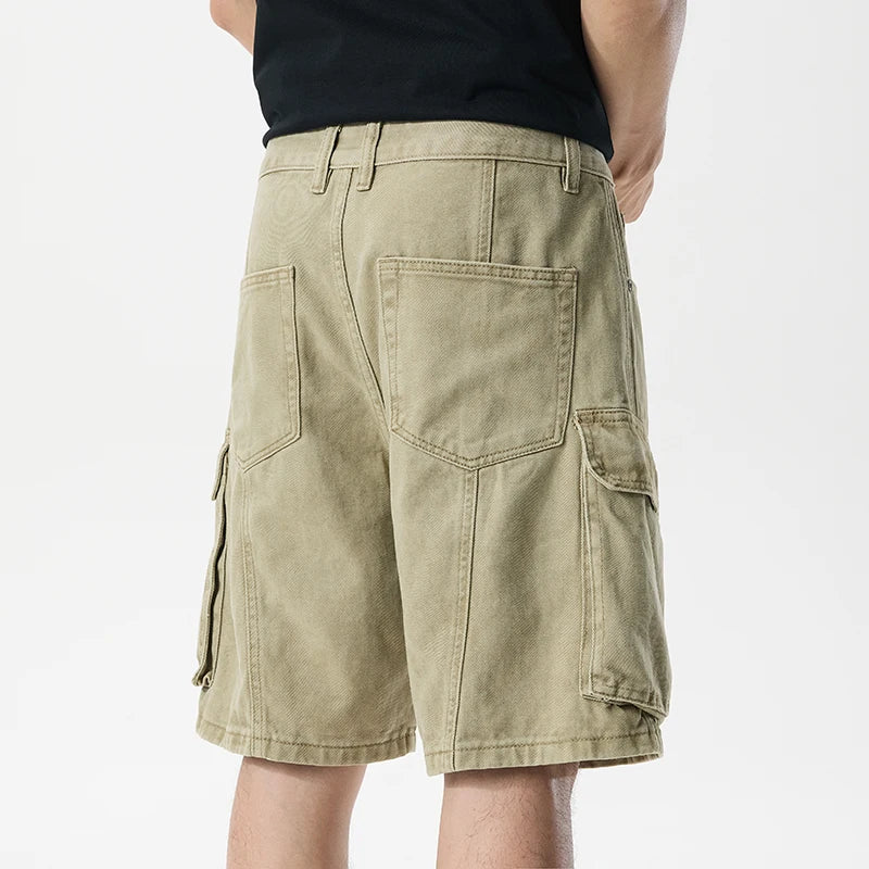 Multi Pocket Cargo Work Shorts Men