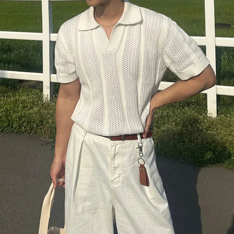 Men’s Relaxed Fit Knit Polo Top