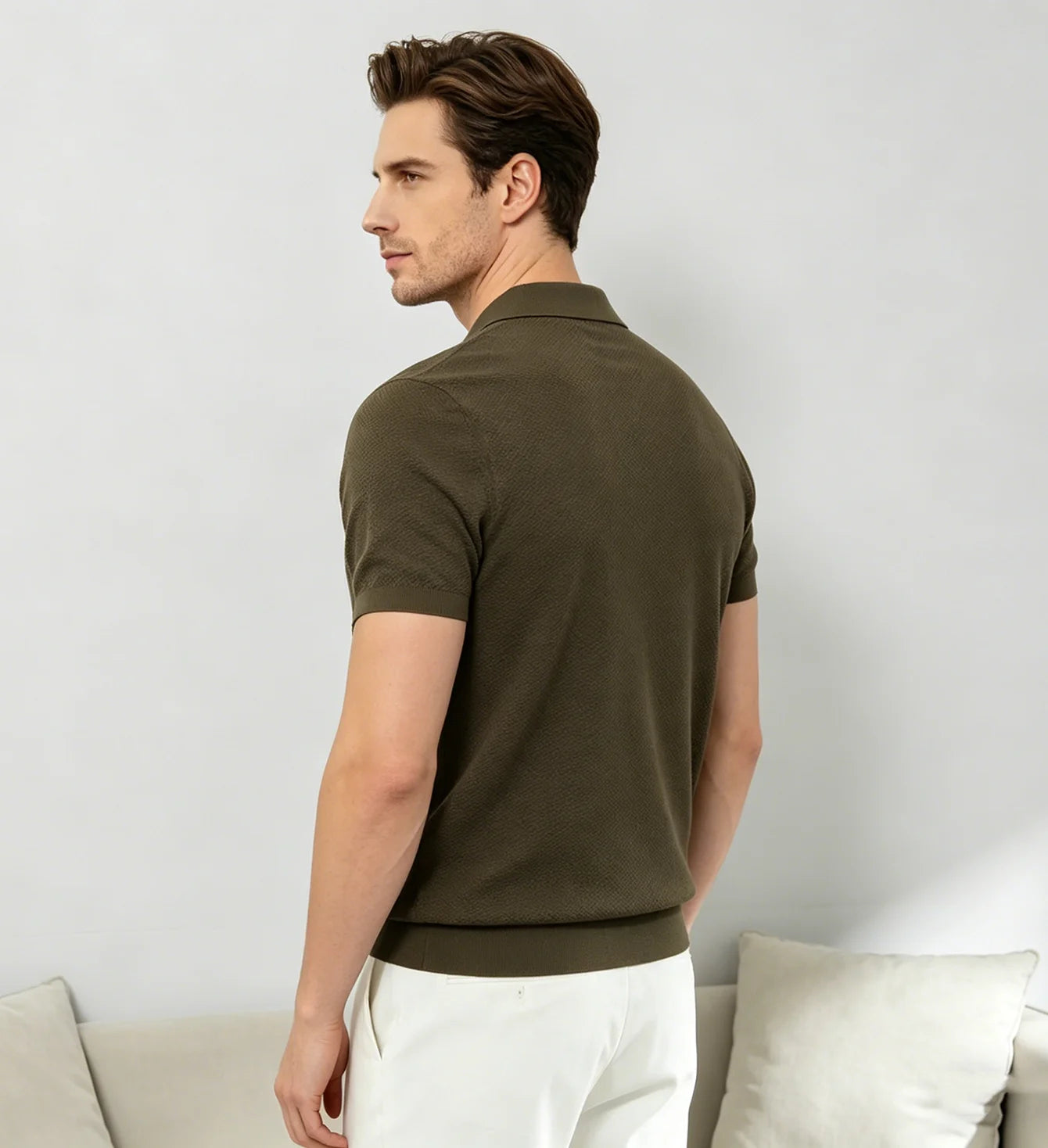 Open Neck Polo Shirt For Men