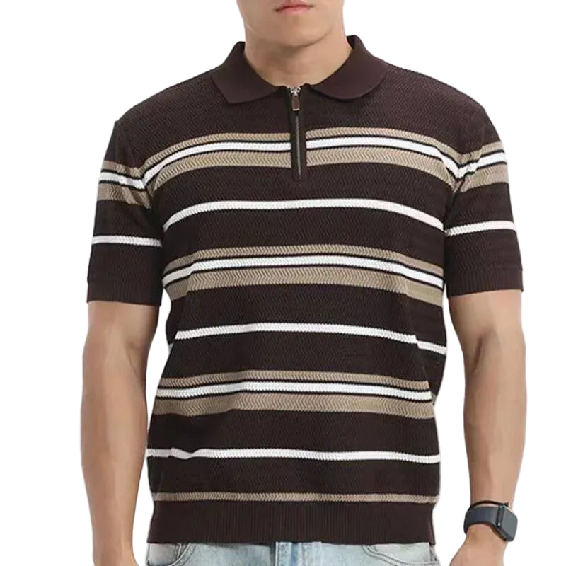 Men's Zip Front Polo Shirt