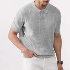 Men's Polo Shirt With Vertical Detail