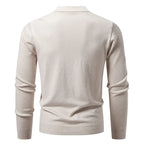 Men's Cable Knit V Neck Button Front Cardigan