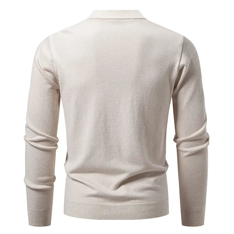 Men's Cable Knit V Neck Button Front Cardigan