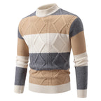 Men's Multi Stripe Turtleneck Knit Jumper